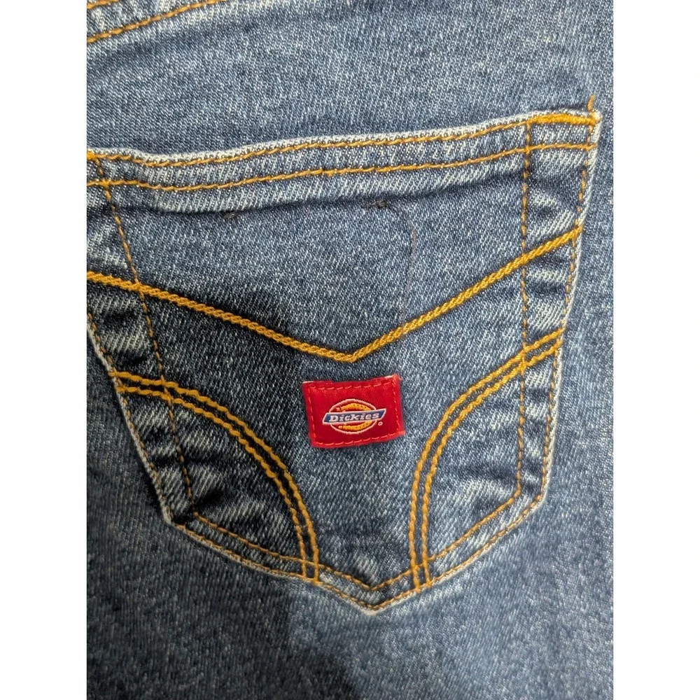 Dickies Womens Low Rise Straight Leg Jeans Blue Medium Wash Denim Size 9